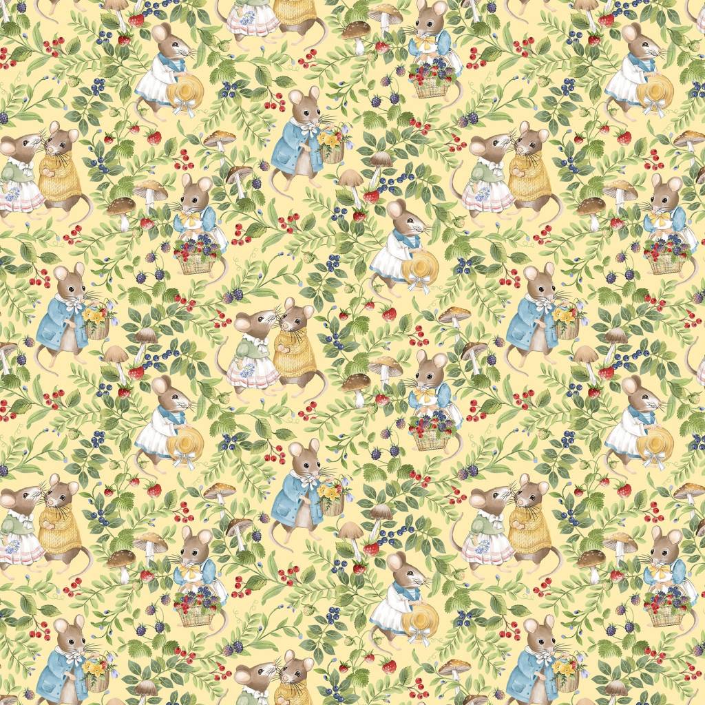 Country Mouse Scenic Mice - Yellow