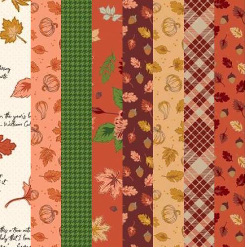 Cozy Autumn Fabric Pack - 8 Fat Quarters