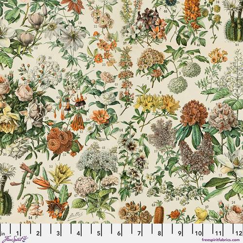 Tim Holtz Palette Canvas Cloth Botanical Canvas - Orange
