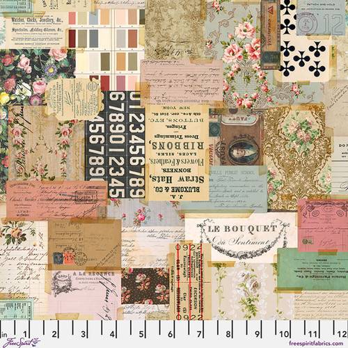 Tim Holtz Palette Canvas Cloth Ephemera Canvas - Multi