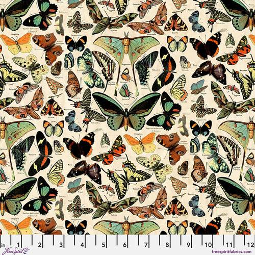 Tim Holtz Palette Canvas Cloth Butterflies Canvas - Teal
