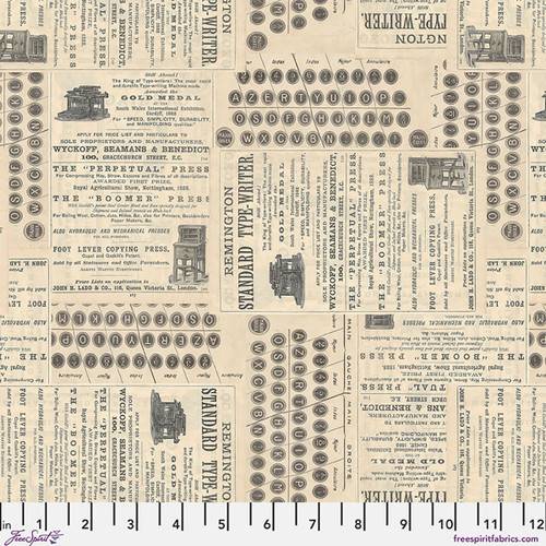 Tim Holtz Palette Canvas Cloth Typewriter Canvas - Neutral