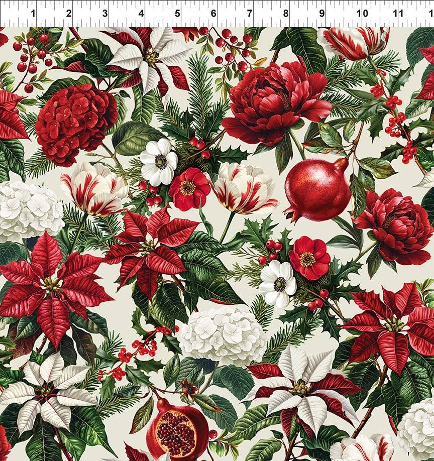 Winter Enchantment Floral - Cream