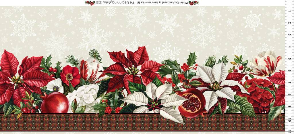 Winter Enchantment Border - Cream