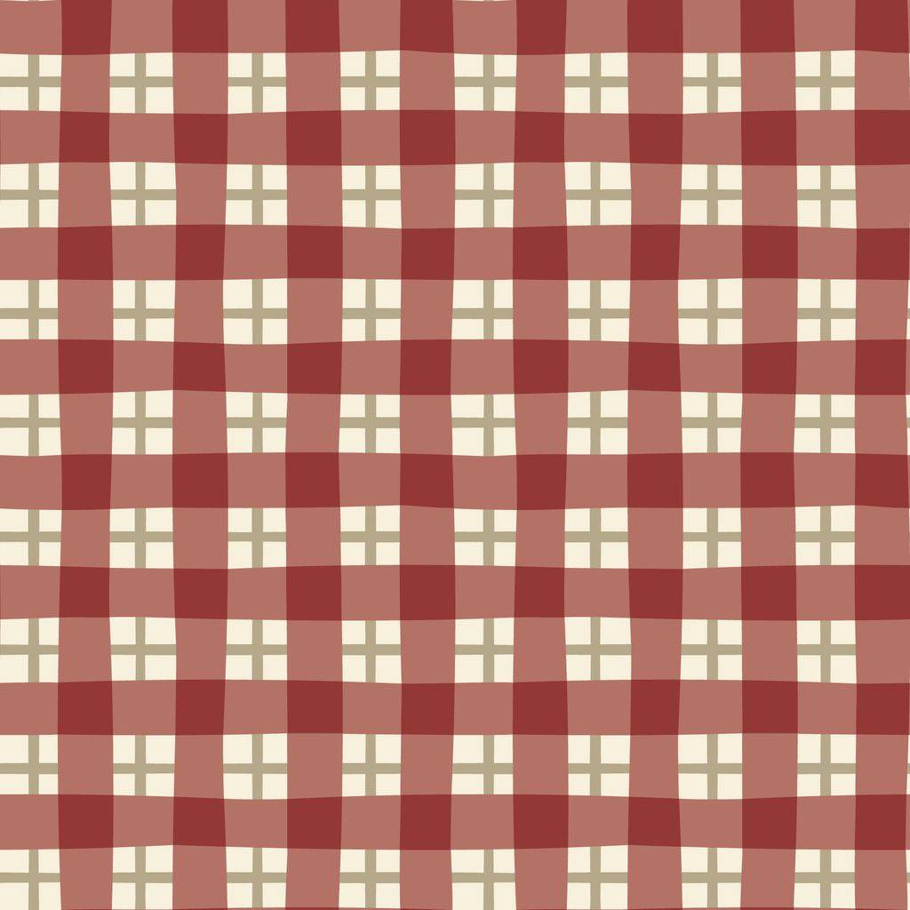 Falling Into Autumn - Autumn Plaid - Baked Clay