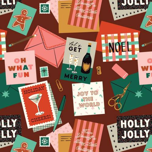 Merry & Mod Merry Messages - Burgundy