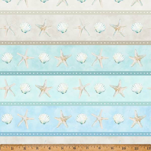 Seas & Greetings Seashell Border Stripe