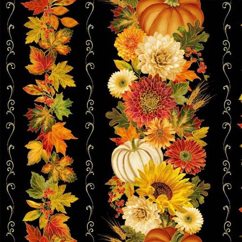 Give Thanks Harvest 11" Stripes Black