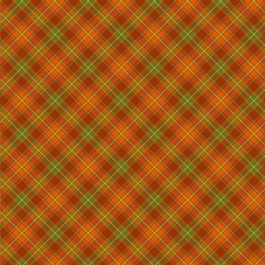 Give Thanks Bias Tartan Plaid Metallic Harvest
