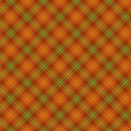 Give Thanks Bias Tartan Plaid Metallic Harvest
