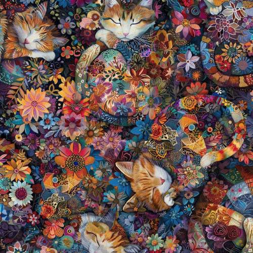 Calico Cat Floral Multi
