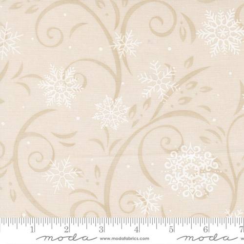 When Snow Falls Swirling Snowflakes - 108" Snowy White