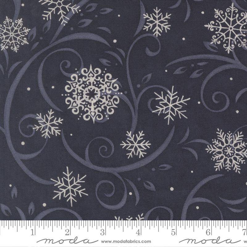 When Snow Falls Swirling Snowflakes 108" - Night Sky