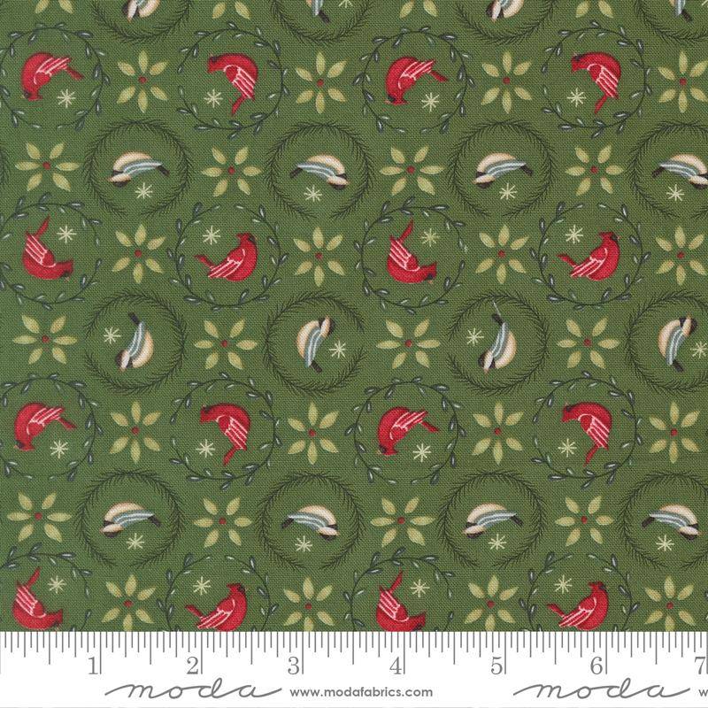 When Snow Falls Tiny Birds in Wreaths - Evergreen