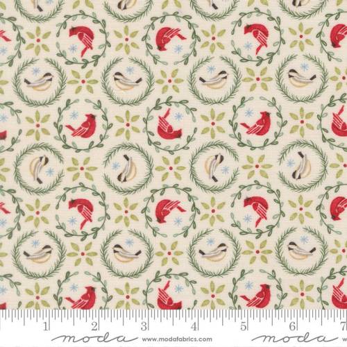 When Snow Falls Tiny Birds in Wreaths - Snowy White