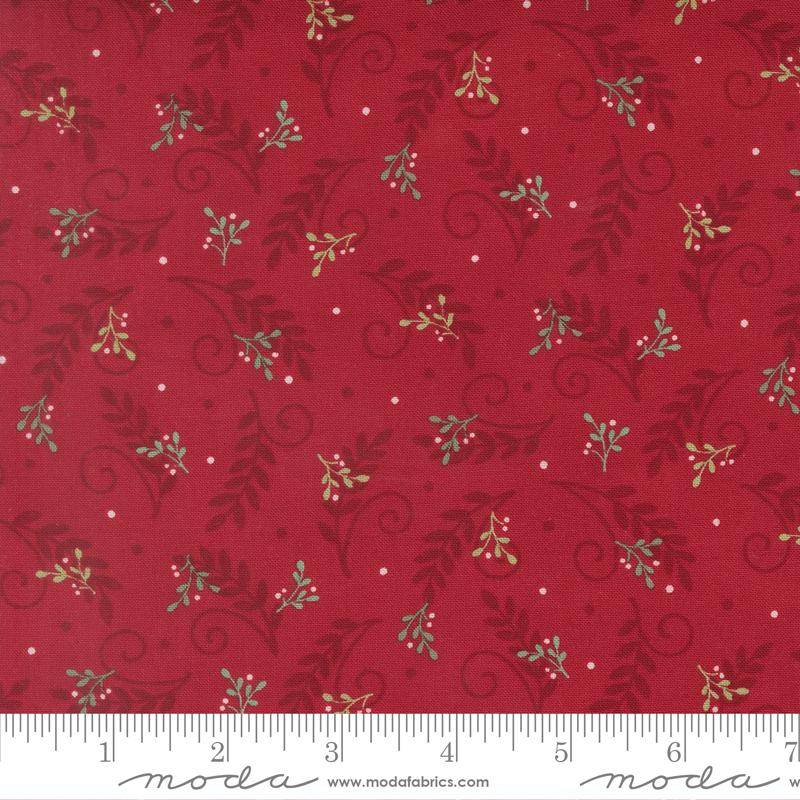 When Snow Falls Tossed Greenery - Berry Red