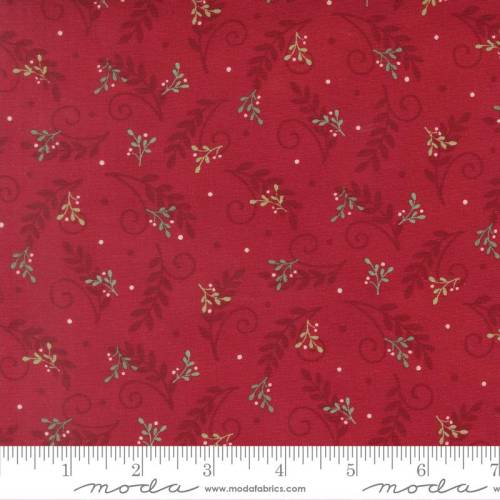 When Snow Falls Tossed Greenery - Berry Red