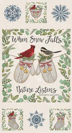 When Snow Falls Panel 24"x44" Snowy White