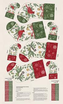 When Snow Falls Stocking Panel 24"x44" Snowy White
