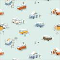 Heather Ross Favorites Bus - Aqua image 1