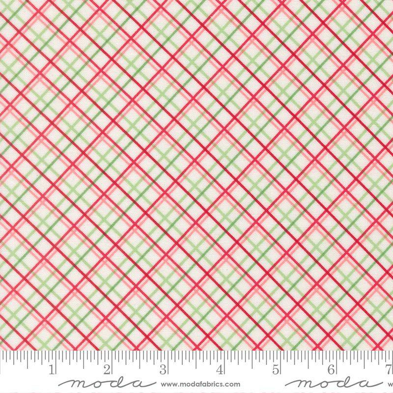 Merrily On High Pretty Plaid Paper - Snow