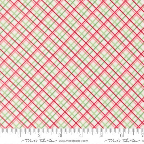 Merrily On High Pretty Plaid Paper - Snow