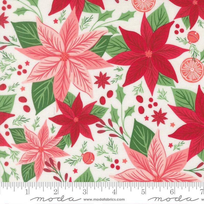 Merrily On High Poinsettia - Snow