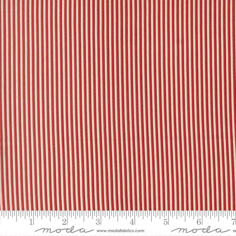 Joyful Gathering II Peppermint Stripe - Cloud Crimson