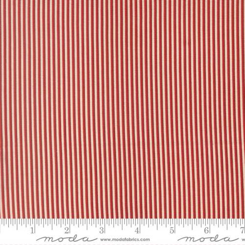 Joyful Gathering II Peppermint Stripe - Cloud Crimson