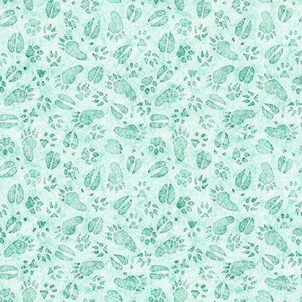 2026 Mid-Atlantic Shop Hop - PREORDER Animal Tracks - Light Turquoise