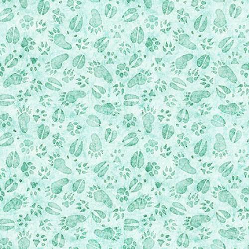 2026 Mid-Atlantic Shop Hop - PREORDER Animal Tracks - Light Turquoise