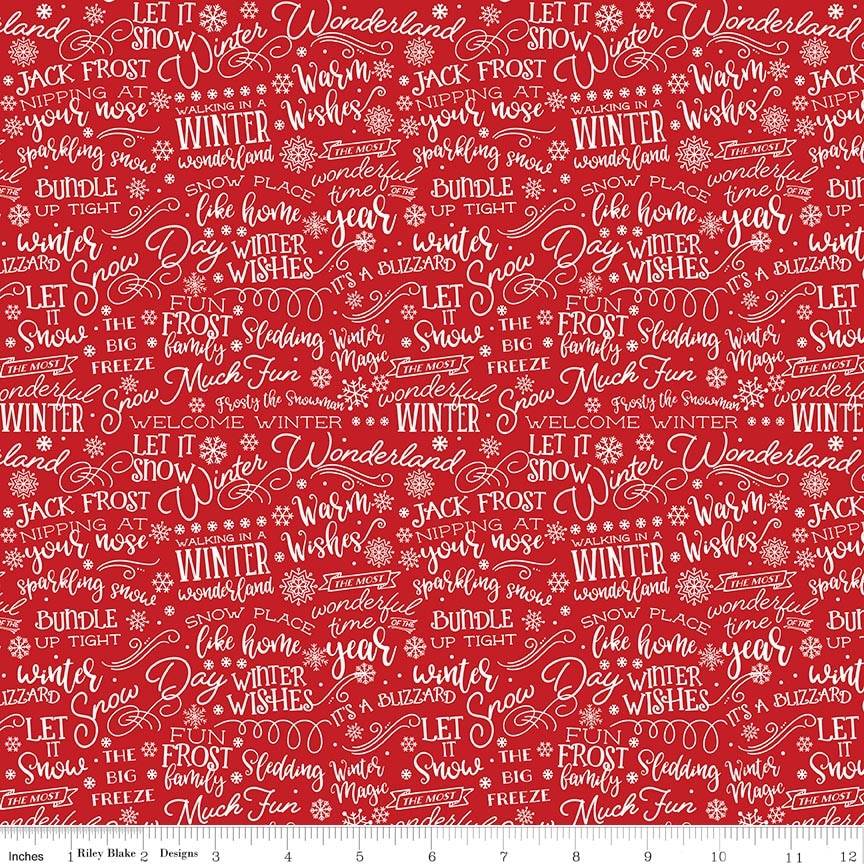 A Perfect Winter Text Red
