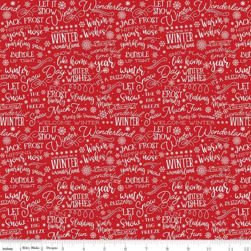 A Perfect Winter Text Red