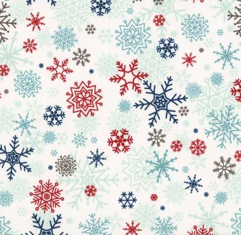 A Perfect Winter Snowflakes White