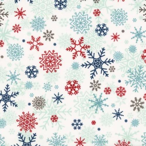 A Perfect Winter Snowflakes White