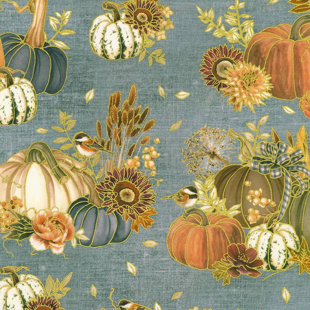 Hello Fall Dusty Blue