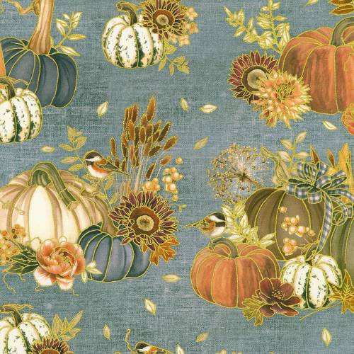 Hello Fall Dusty Blue