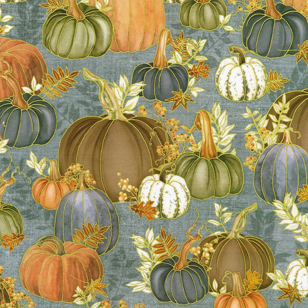 Hello Fall Dusty Blue
