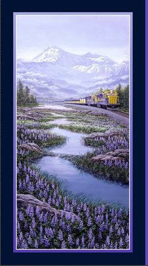 Aurora's Passage Great Land Passage Panel 24"x44"
