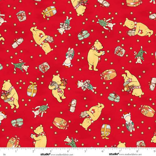 Christmas at Pooh Corner Bears and Bundles - Red