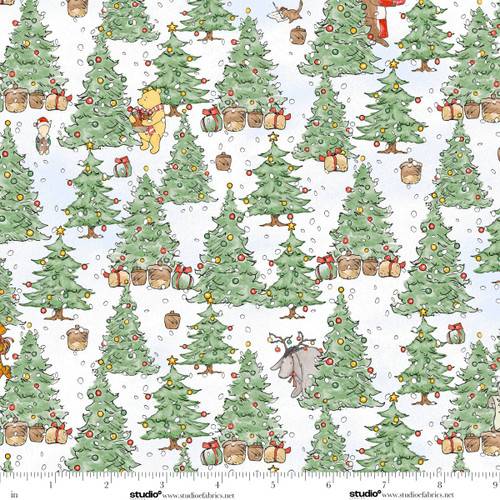 Christmas at Pooh Corner Christmas Trees - Green/Snow