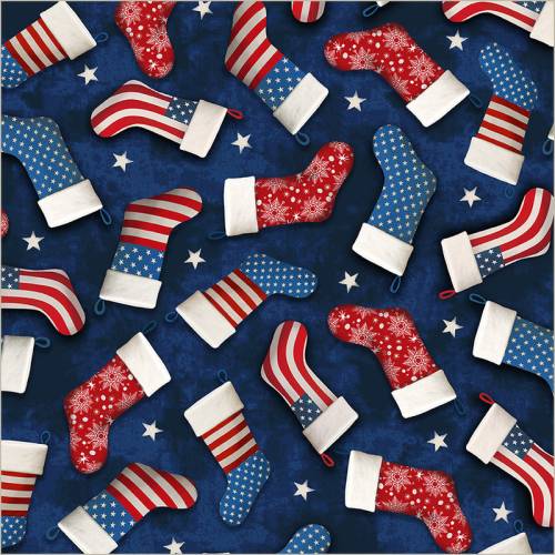 All-American Christmas Star-Spangles Stockings