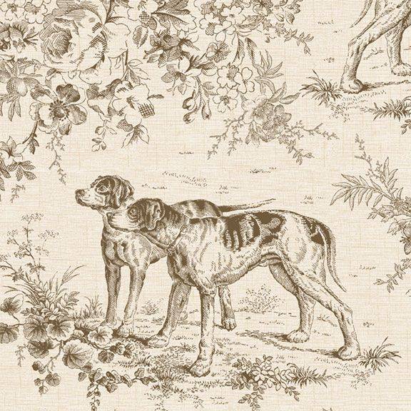 The Groundskeeper Hound Toile - Cream