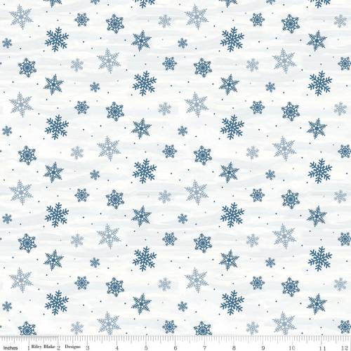 Covered Bridges in Winter Snowflakes - Snow