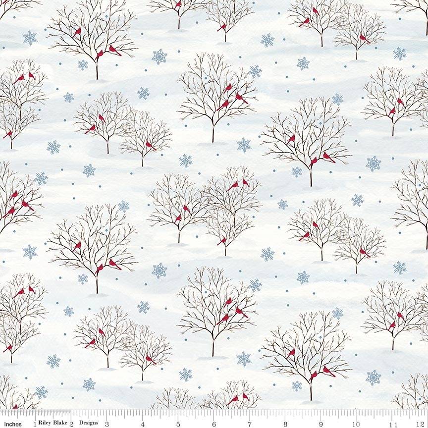 Covered Bridges in Winter Trees - Snow