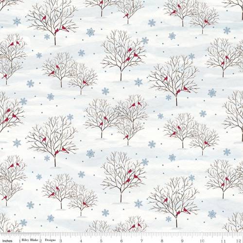 Covered Bridges in Winter Trees - Snow