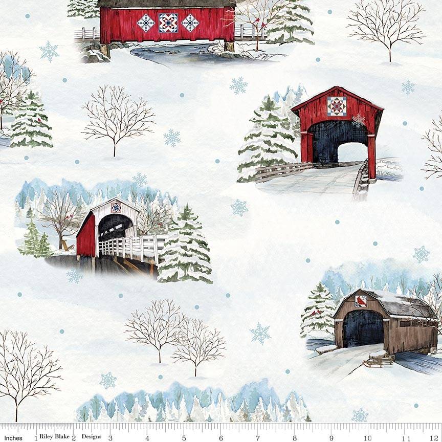 Covered Bridges in Winter Main - Snow