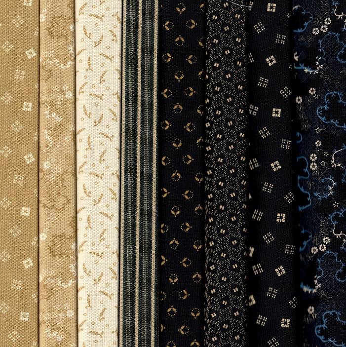 Indigo Schoolhouse Fabric Pack - 8 Fat Quarters