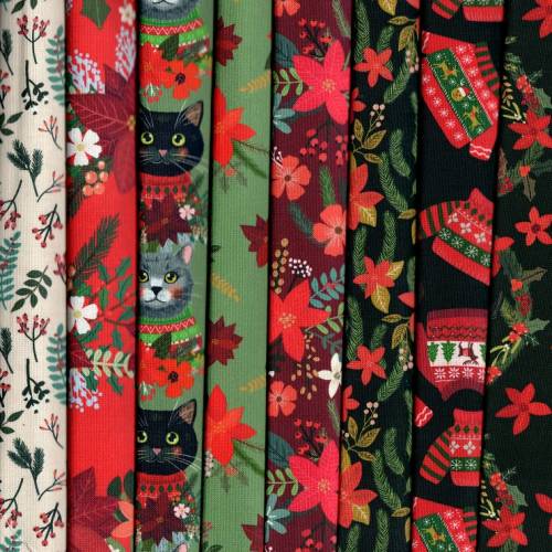 Christmas Pets Fabric Pack - 8 Fat Quarters