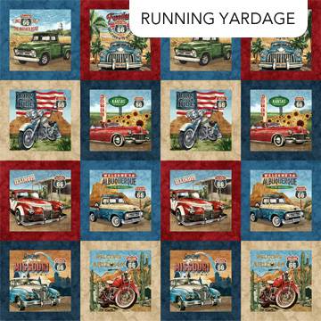 Historic Route 66 Blocks - Navy Multi